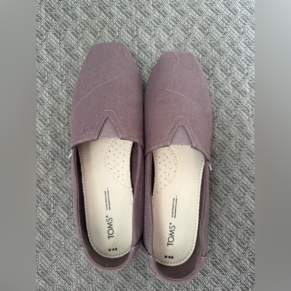 Toms Gray Alpargata Flats Comfortable Slip-On Loafers!!